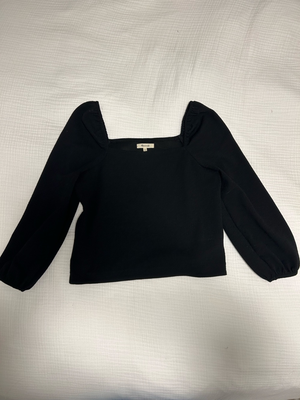 Madewell Square Neck Crepe Blouse